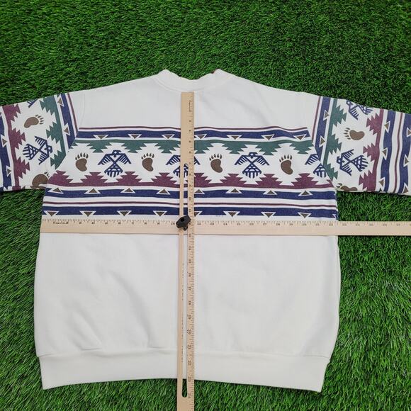 Vintage Native-American Sweatshirt Womens Large 22x23 Boxy - Picture 6 of 16